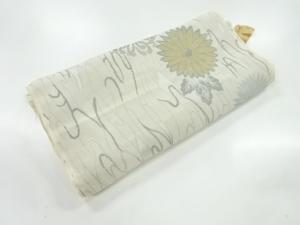 アンティーク　菊模様織出し羽織洗い張り